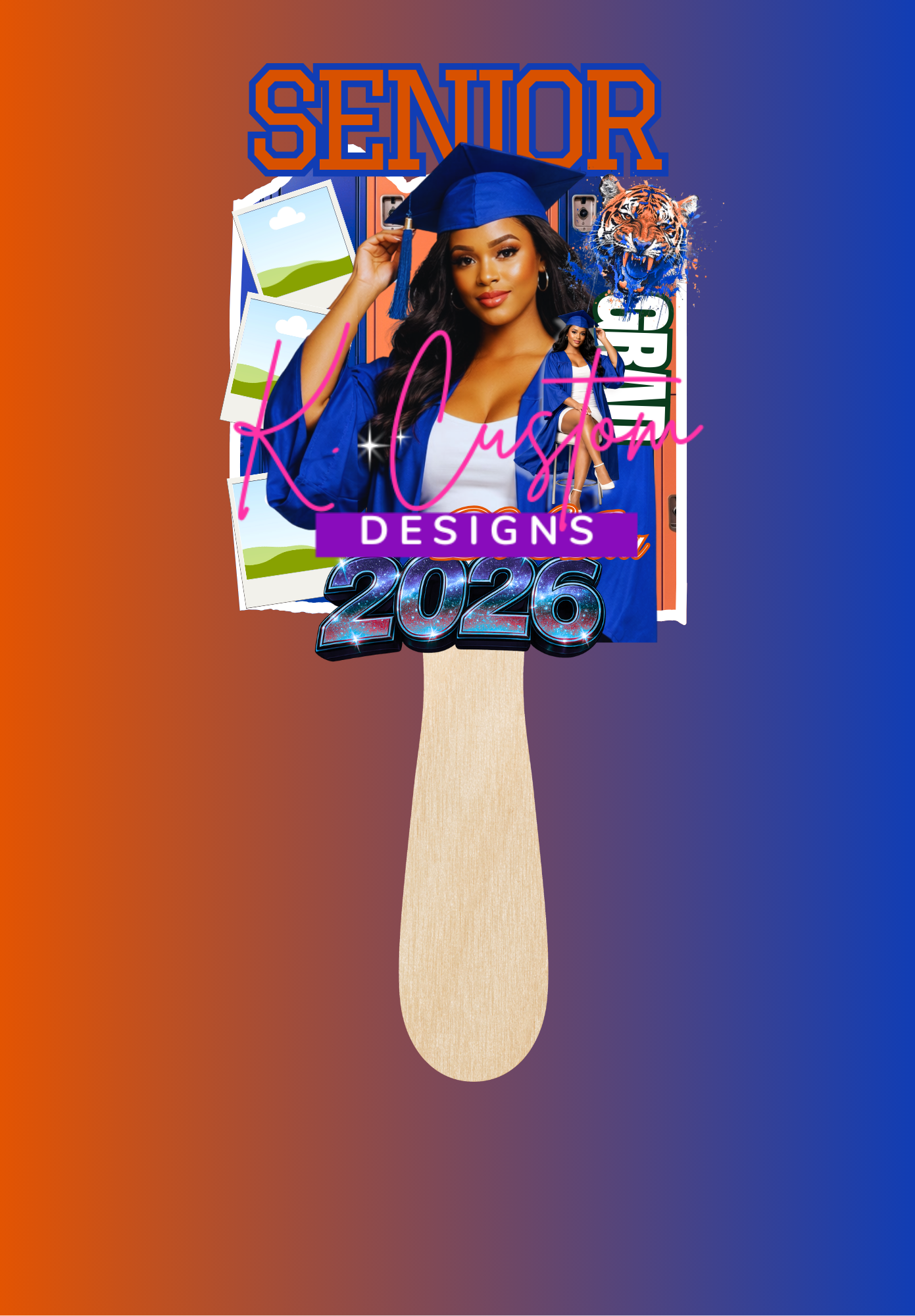 All-in-One Graduation Favor Bundle – Royal Blue & Burnt Orange Theme