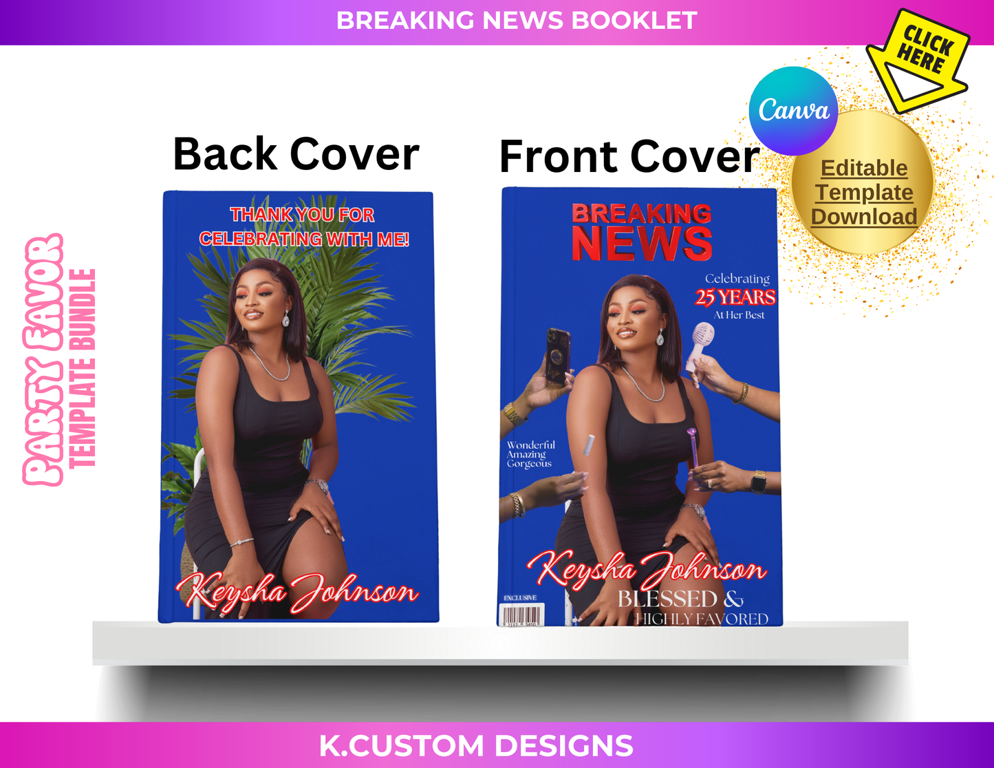 Personalized Breaking News Booklet (Canva Template)