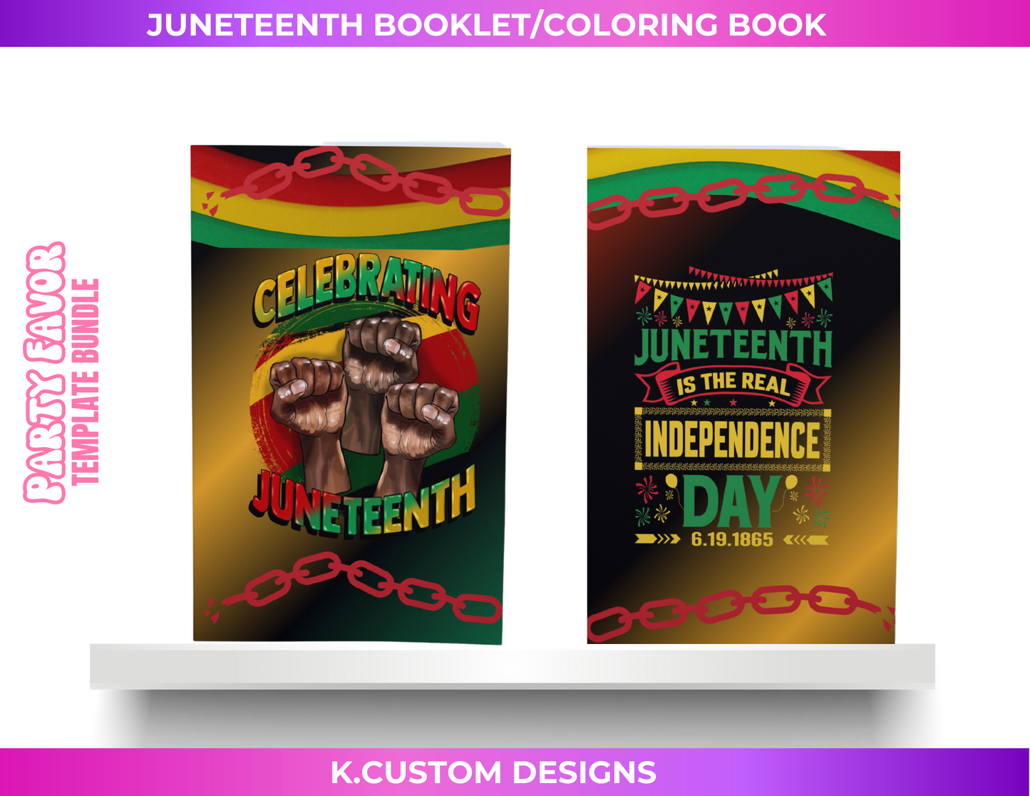 Personalized Digital Black History/Juneteenth/Coloring Booklet (Canva Template)