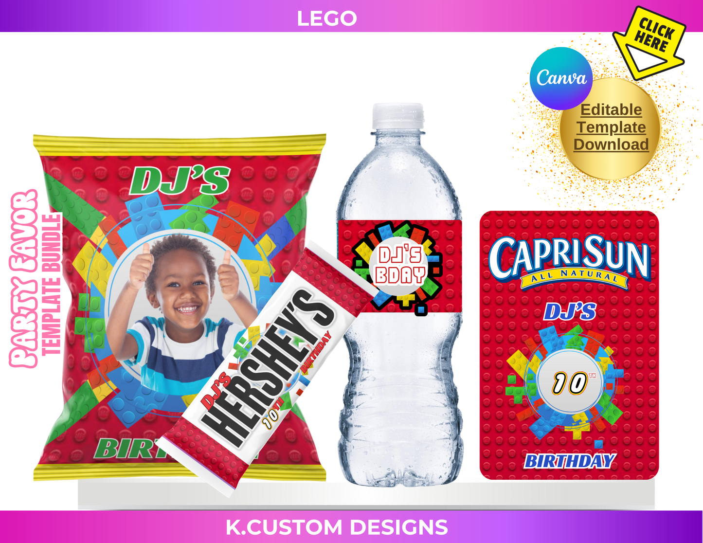 Personalized Block Template Bundle (Canva Template)