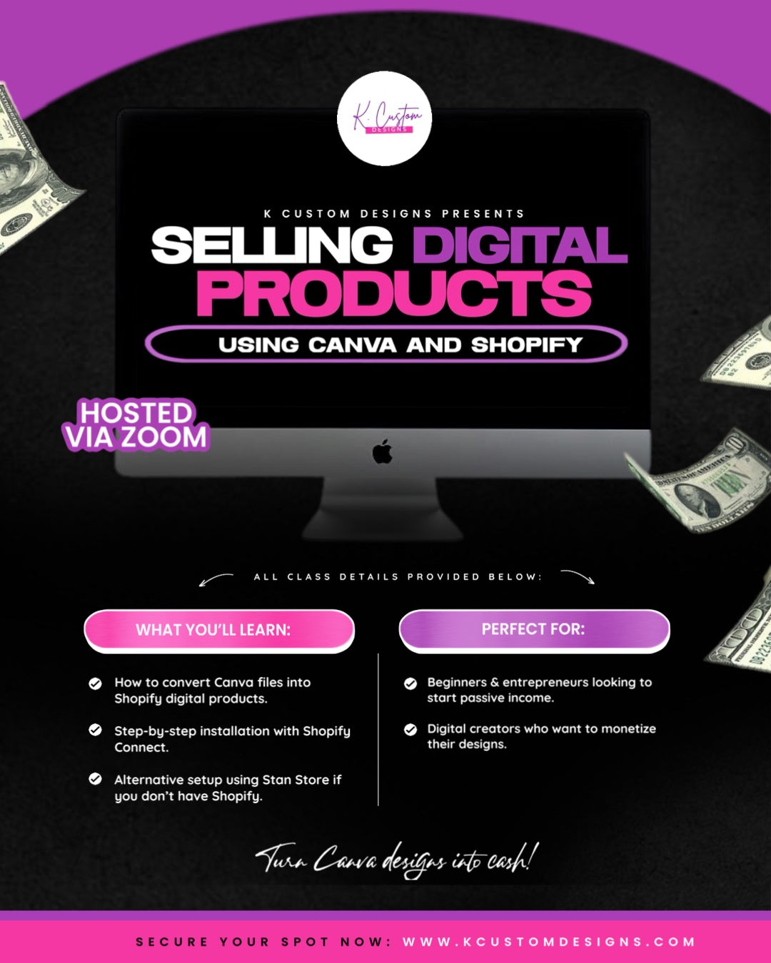 Creating & Setting Up Digital Products with Canva & Shopify Replay