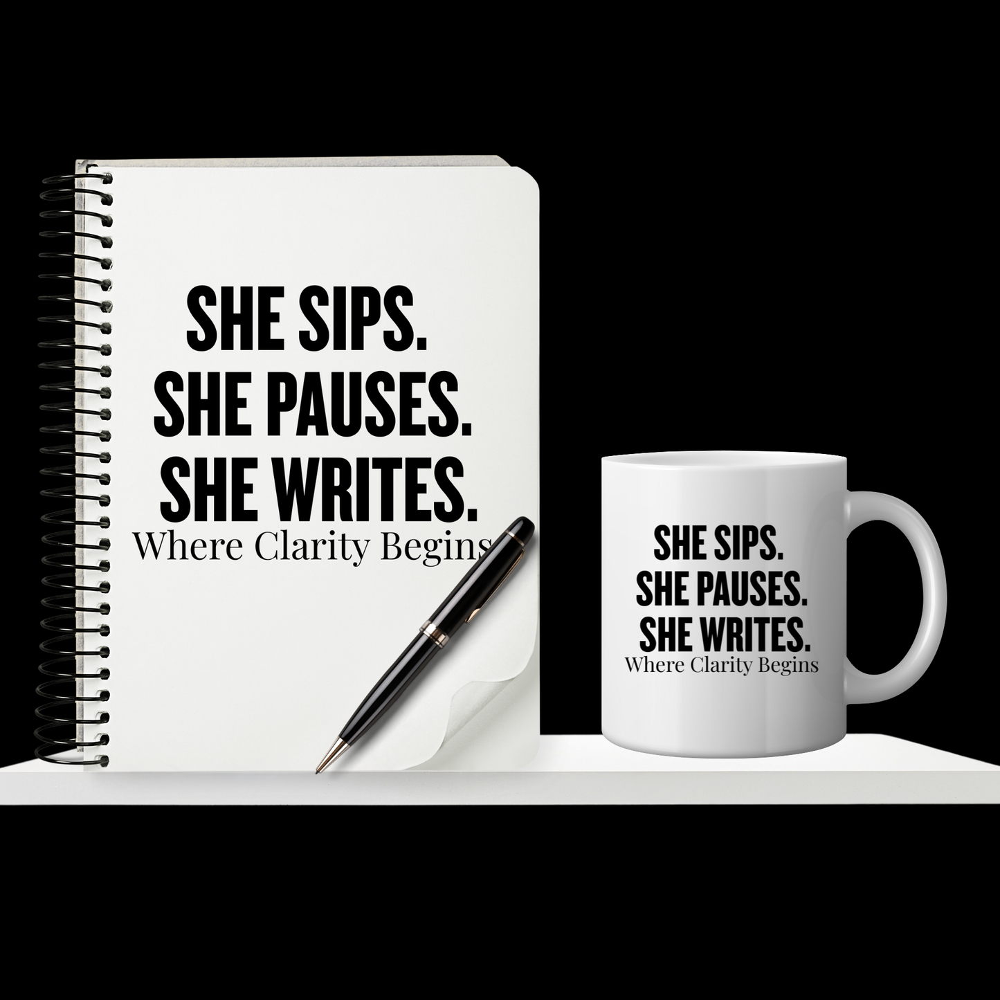She Sips She Pauses She Writes