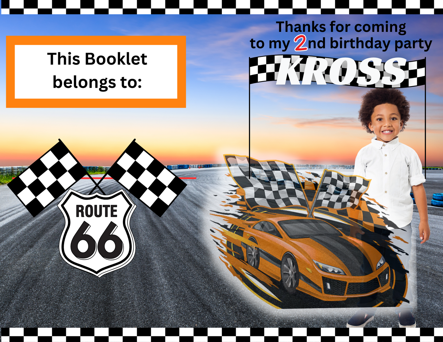 Digital RACECAR Booklet Template (Canva) editable
