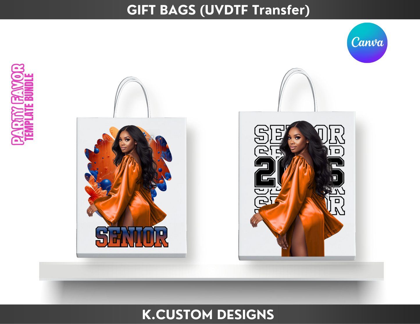 Personalized Gift Bags with UVDTF Prints