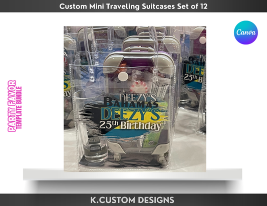 Custom Mini Traveling Suitcases Set of 12