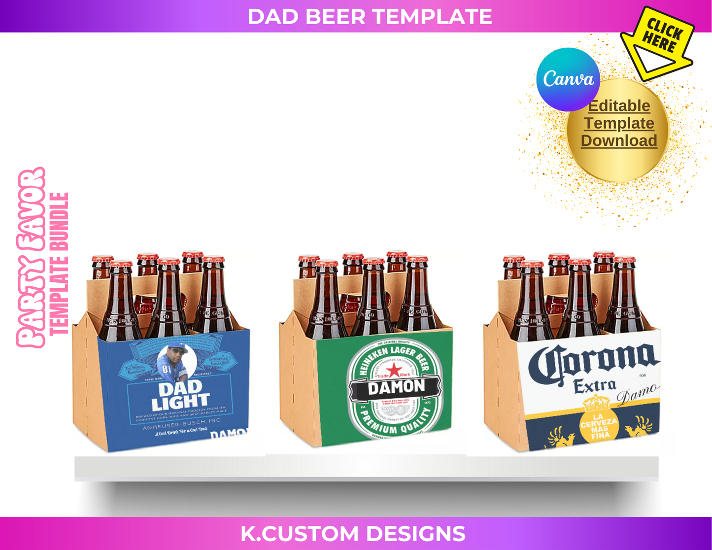 Brewed Just for Dad Beer Template (editable in Canva)