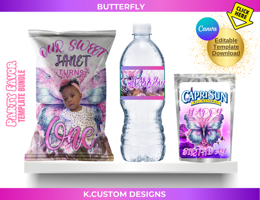 Personalized Butterfly Template Bundle (Canva Template)