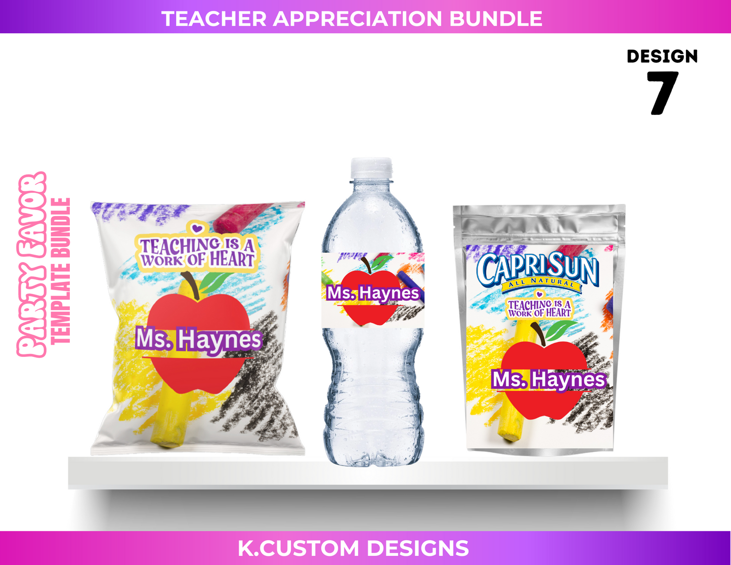 Personalized Teacher Appreciation Template Bundle (Canva Template)