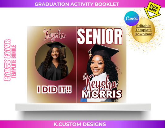 Personalized Graduation Activity Booklet (Canva Template)