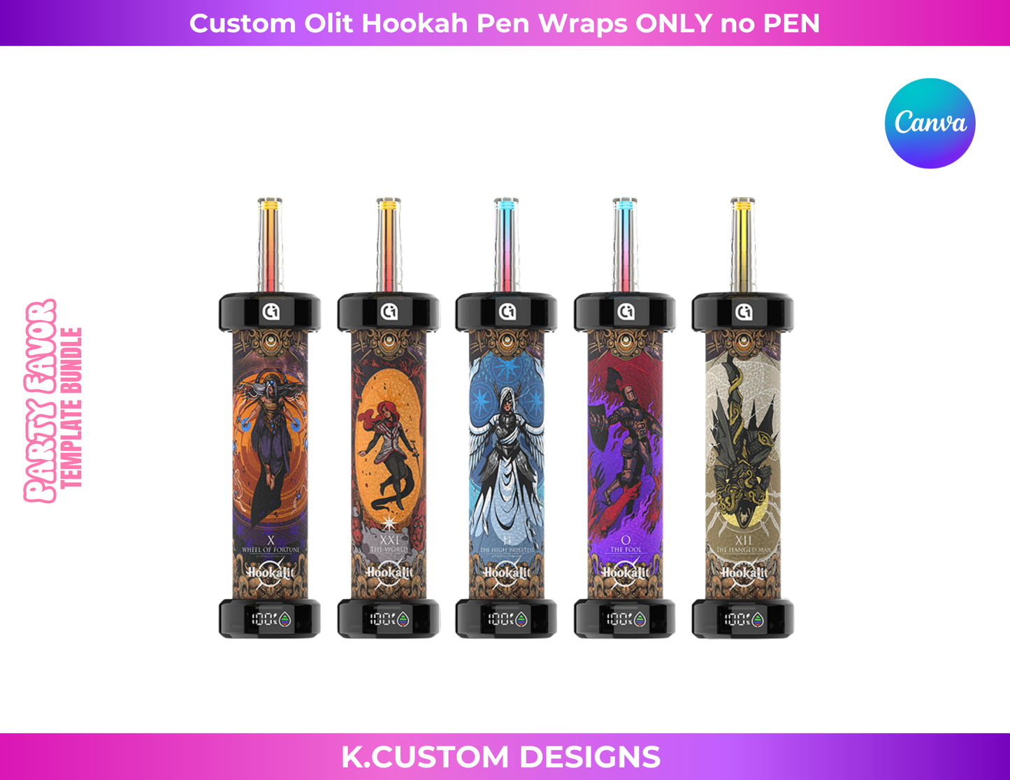 Custom Olit Hookah Pen Wraps ONLY