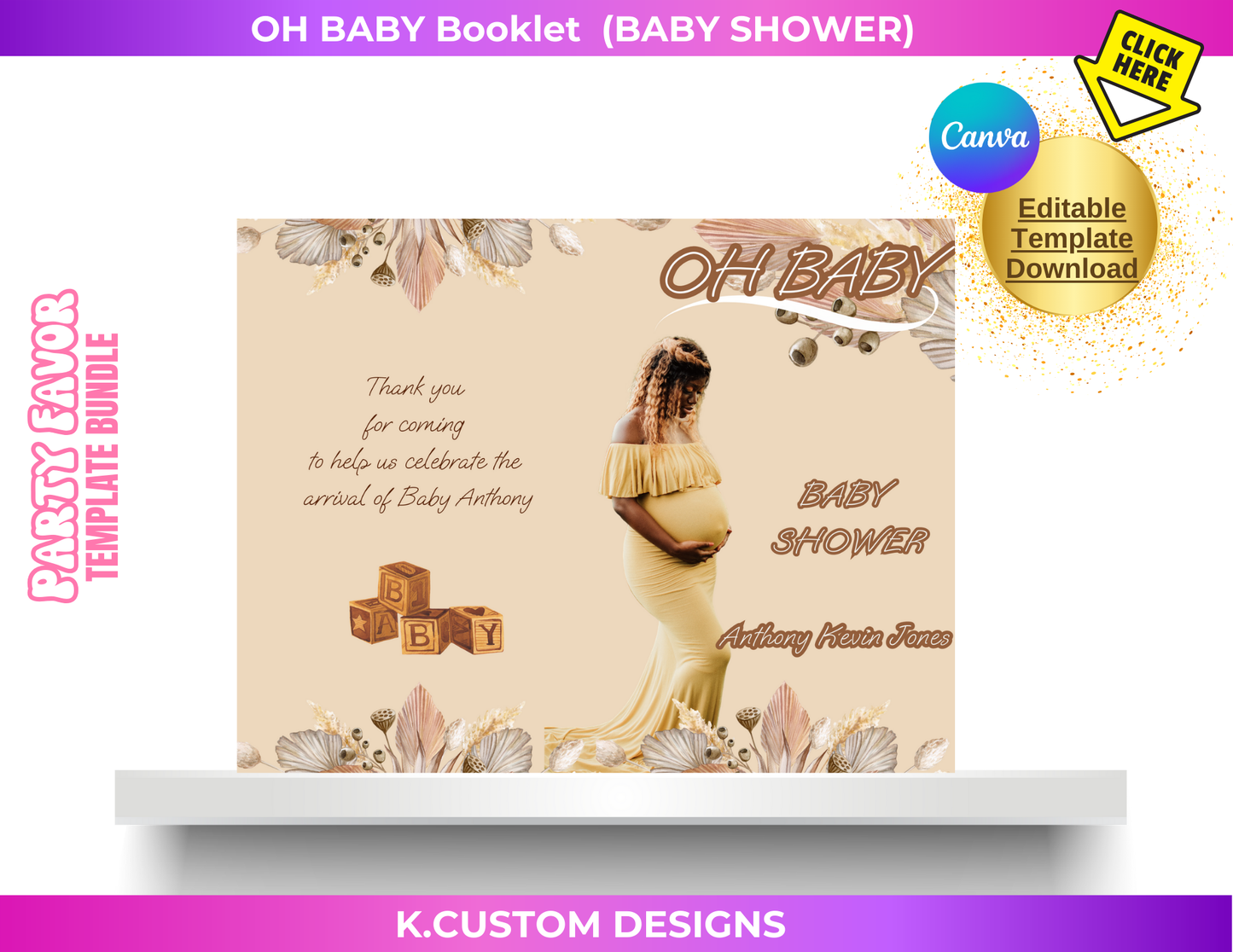 Personalized OH Baby Booklet (Canva Template)