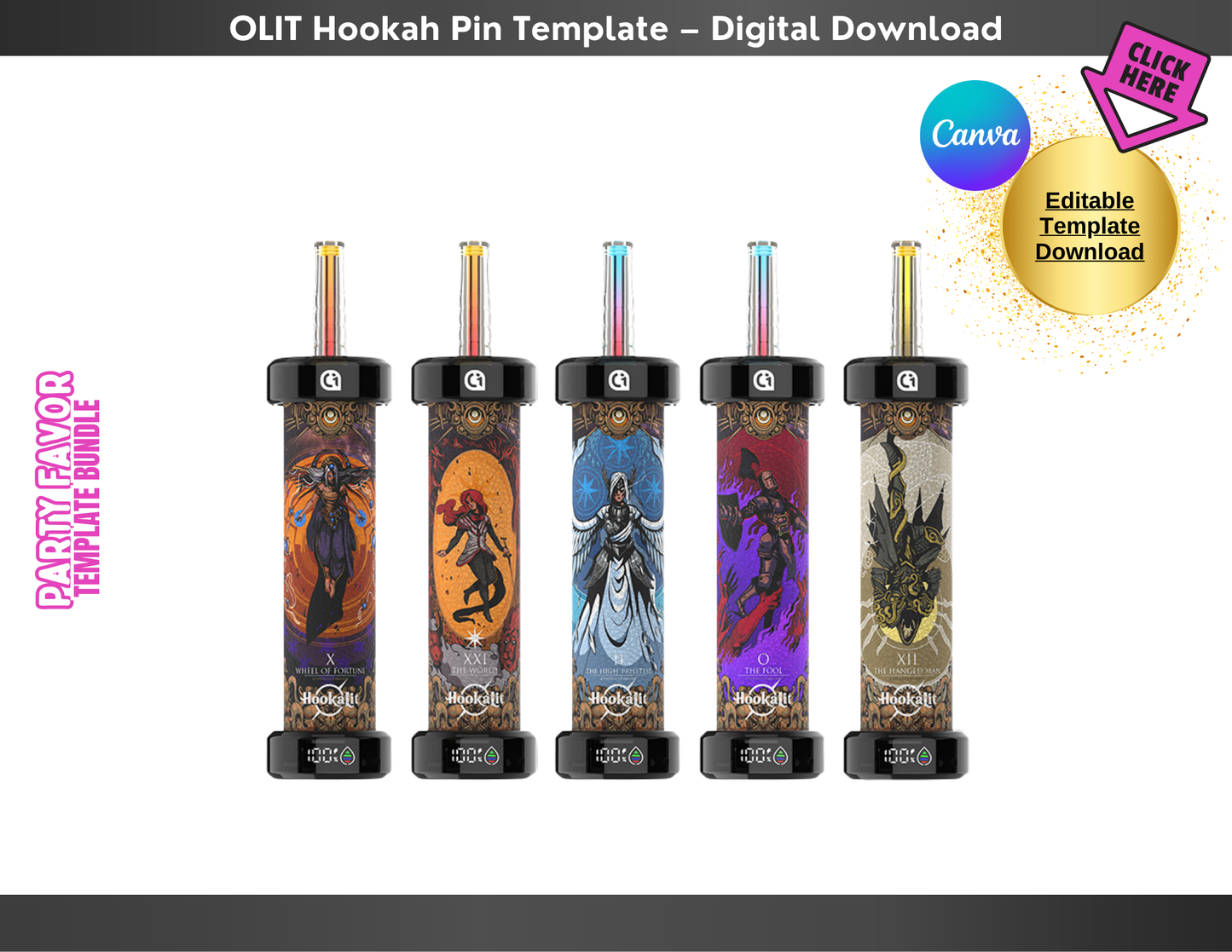 OLIT Hookah Pin Template – Digital Download