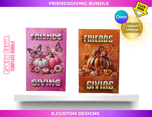 Personalized Friendsgiving Bundle (Canva Template)