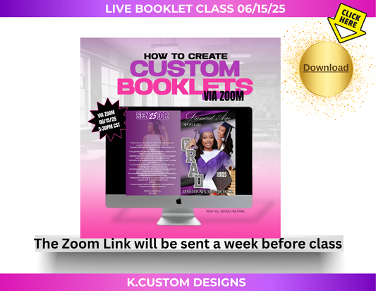 Live Booklet Class via zoom 06/29/2025 at 5:30pm