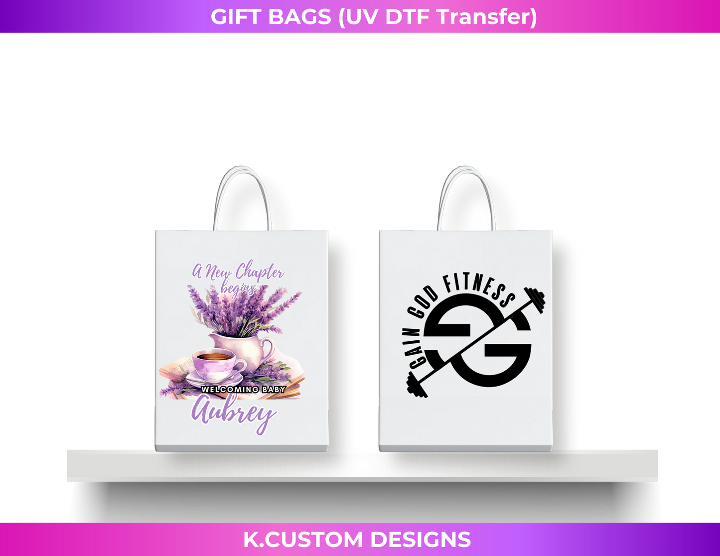 Personalized Gift Bags with UV DTF Prints