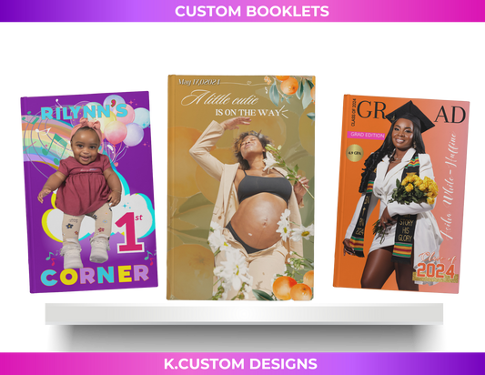 Personalized Custom Graduation/Baby Shower/Wedding/Birthday Booklets