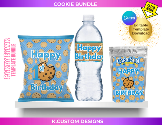 Personalized Cookie Template Bundle (Canva Template)