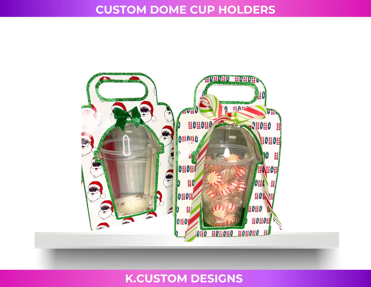 Personalized Custom Dome Cup Holders