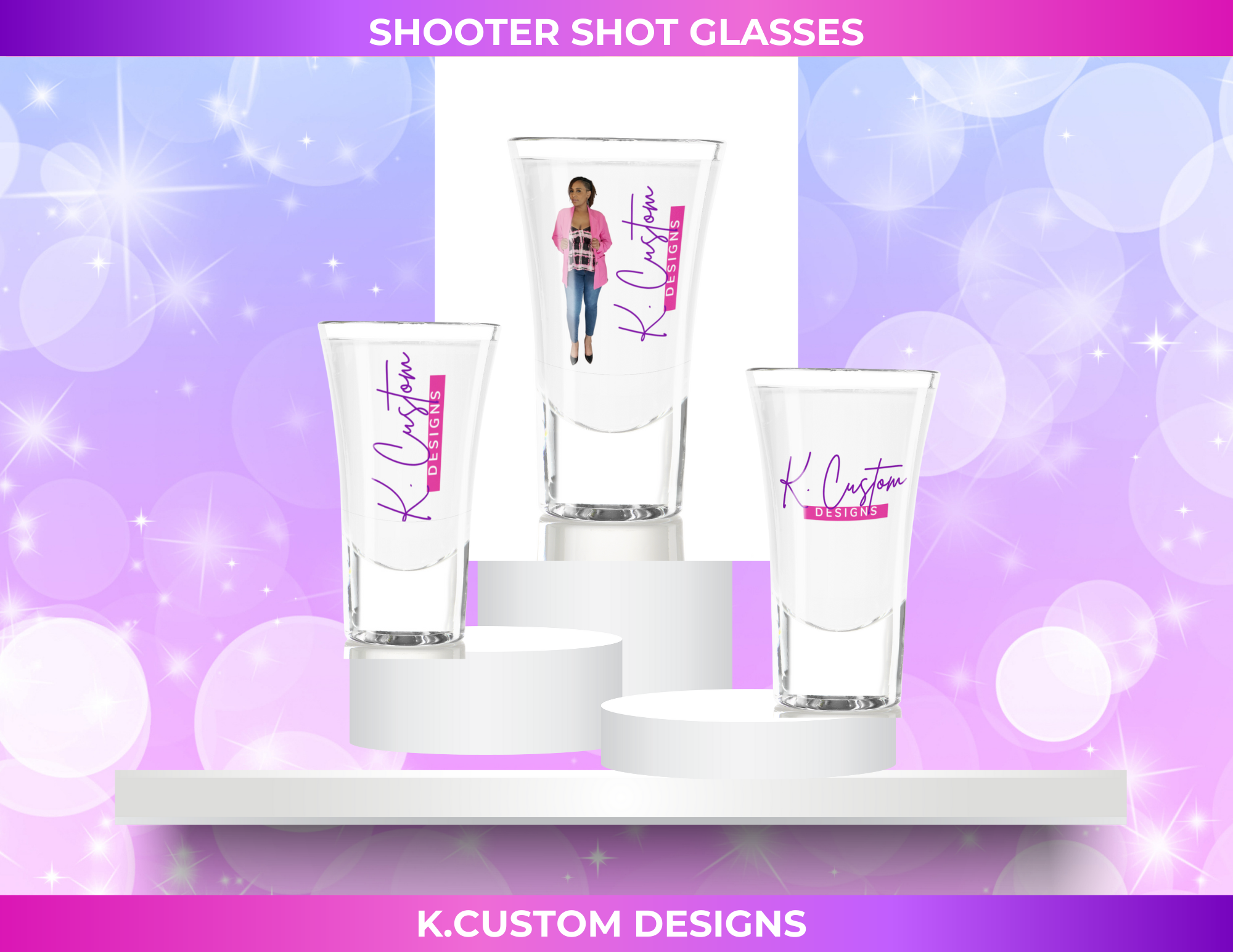 Personalized Shooter Shot Glasses – K Custom Design