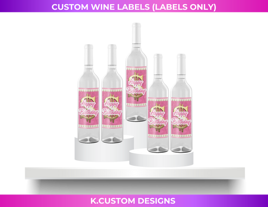 Personalized Wine Labels (Labels Only)