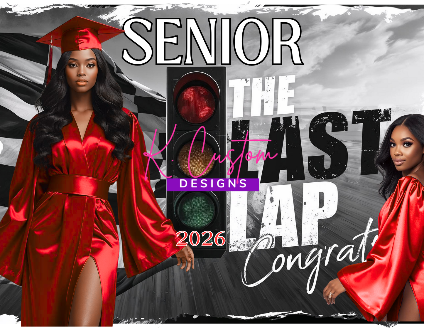 The Last Lap – Limited Customization Pre-Designed Digital Party Template