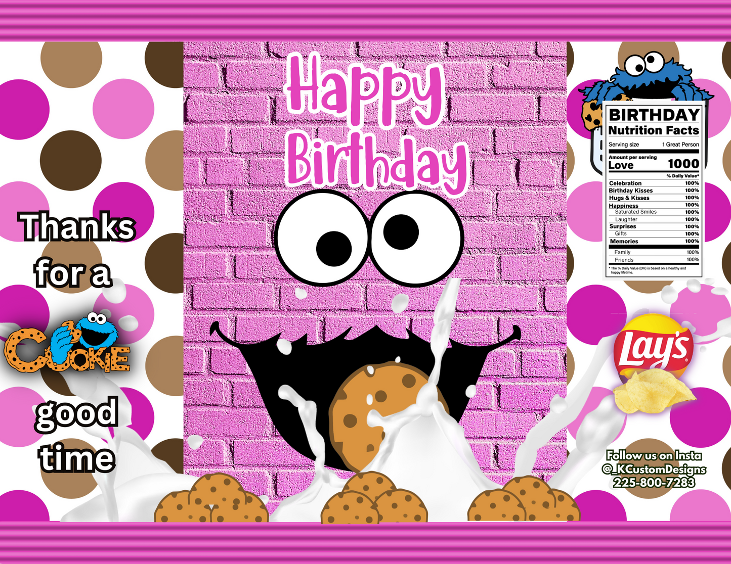 Personalized Cookie Template Bundle (Canva Template)